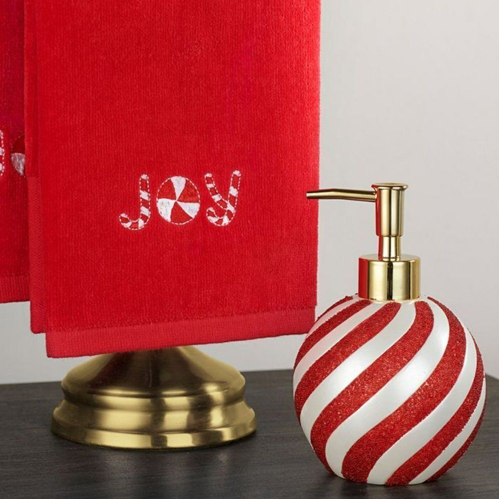 Mistletoe Farms Peppermint 3-Pc. Towel & Pump Set